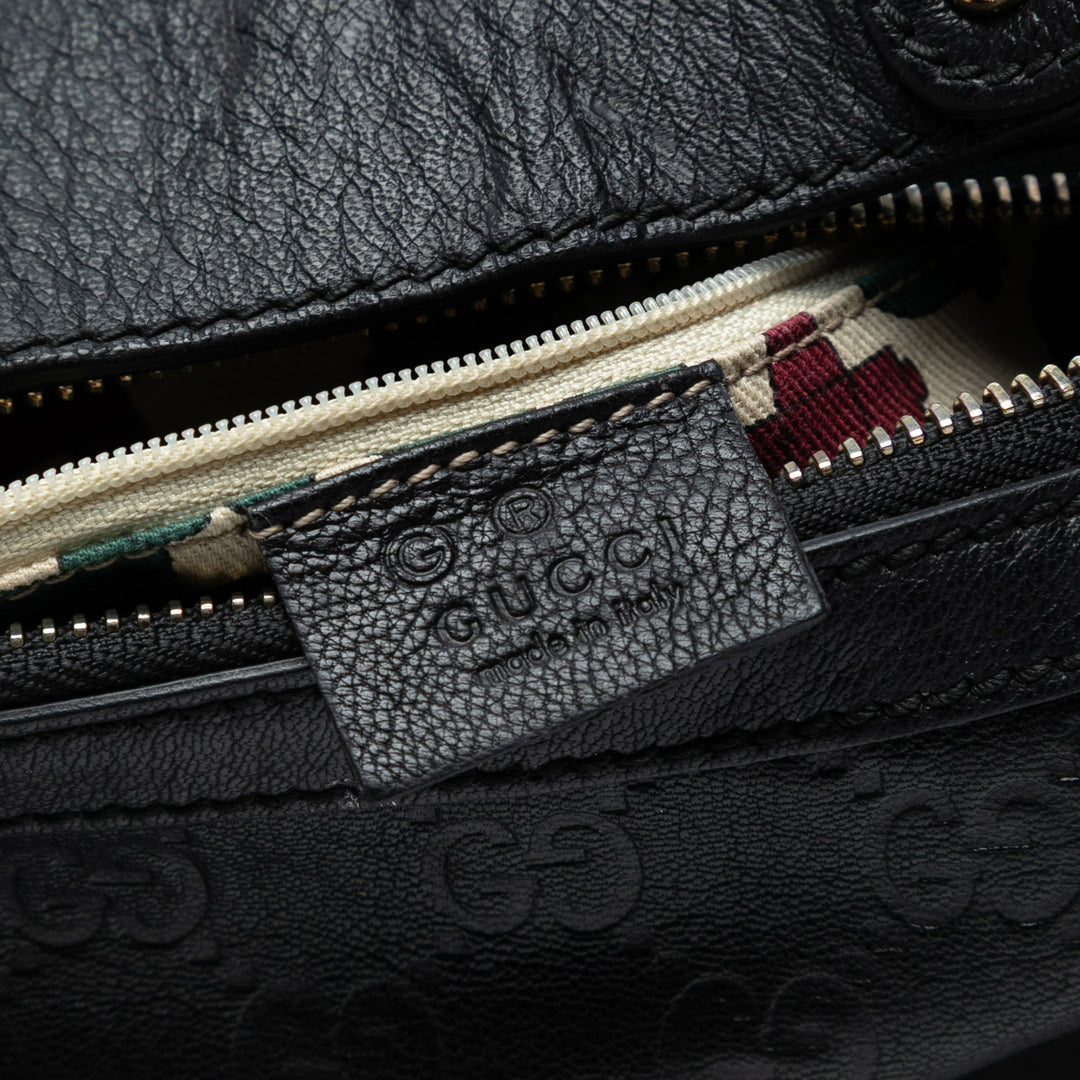 Gucci Guccissima Half Moon Bamboo Bague Hobo