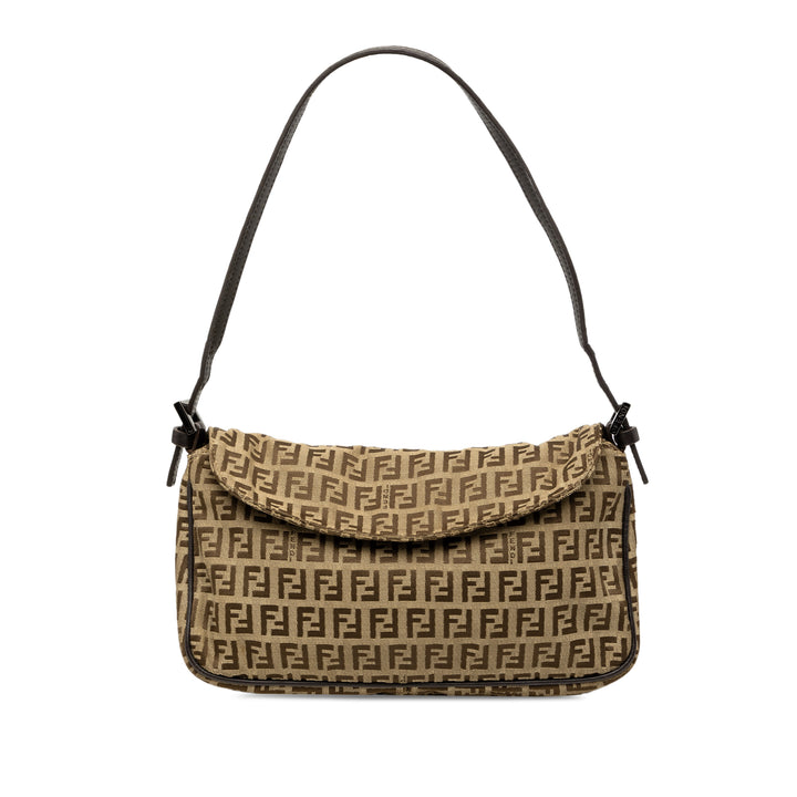 Fendi Zucchino Toile à rabat Pochette
