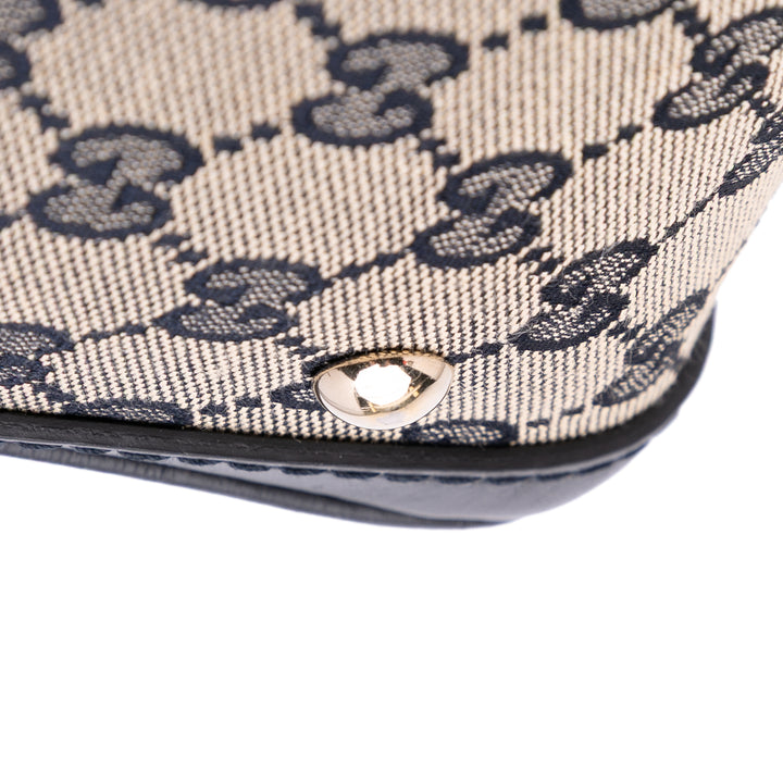Medium GG Canvas Web Joy Boston Bag Brown - Gaby Paris