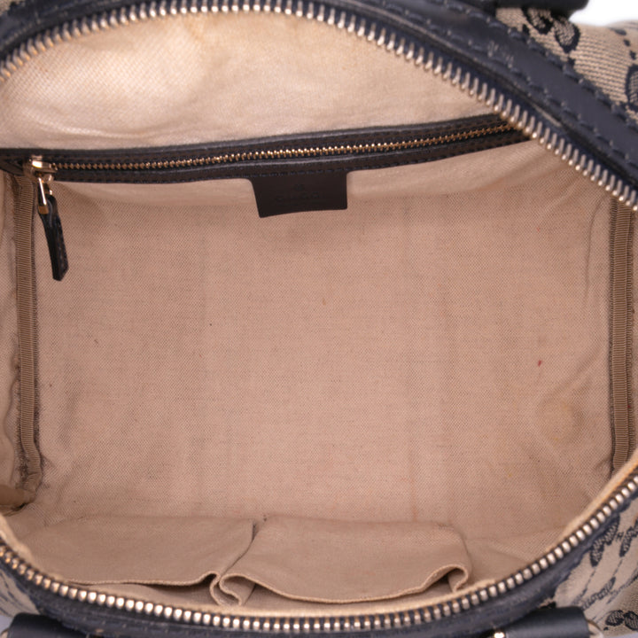 Medium GG Canvas Web Joy Boston Bag Brown - Gaby Paris