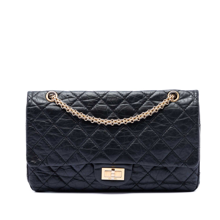 Chanel Matelassé vieilli Cuir de veau Reissue 2.55 Double rabat 227