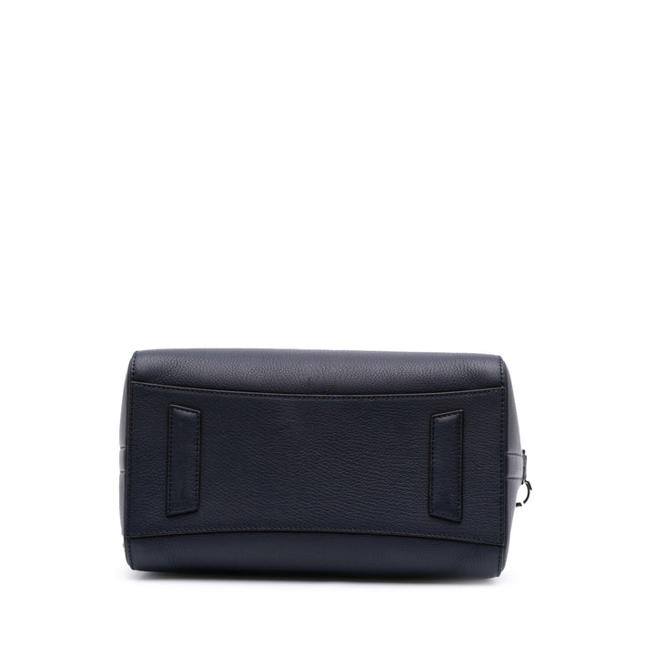 Small Grained Calfskin Antigona Satchel Blue - Gaby Paris