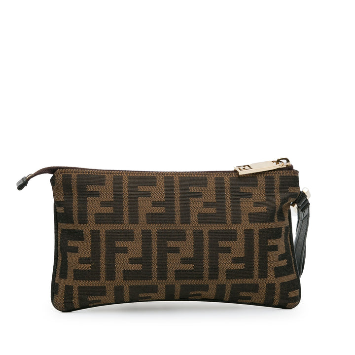 Zucca Canvas Wristlet Pouch Brown - Gaby Paris