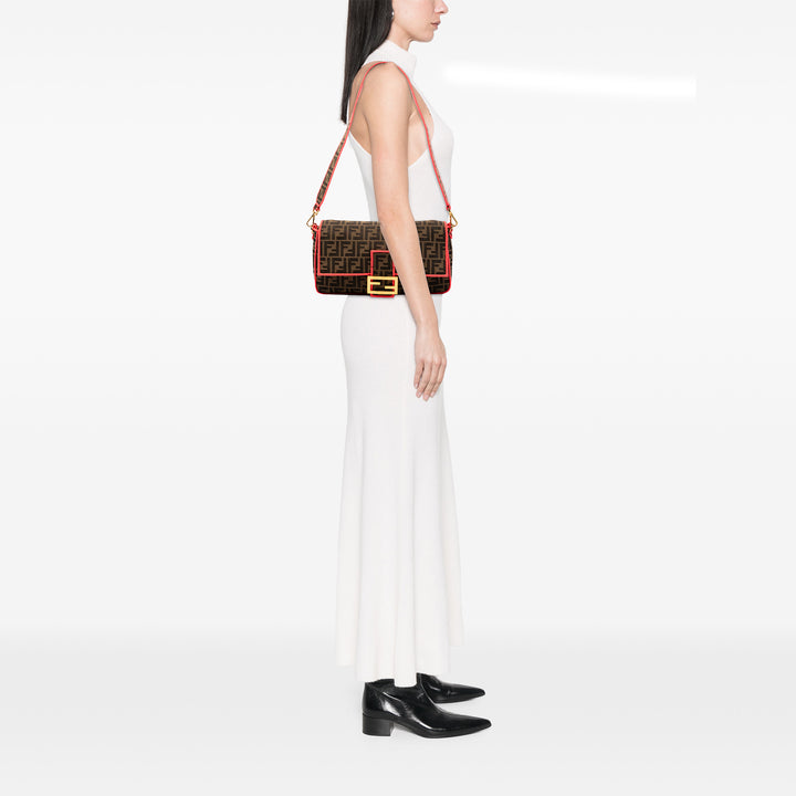 Fendi Large Zucca Toile Baguette Sac cartable