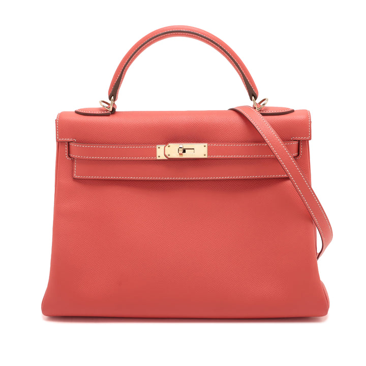 Hermès Epsom Candy Kelly II Retourne 32 Rose