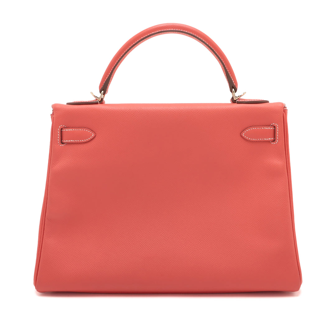 Hermès Epsom Candy Kelly II Retourne 32 Rose