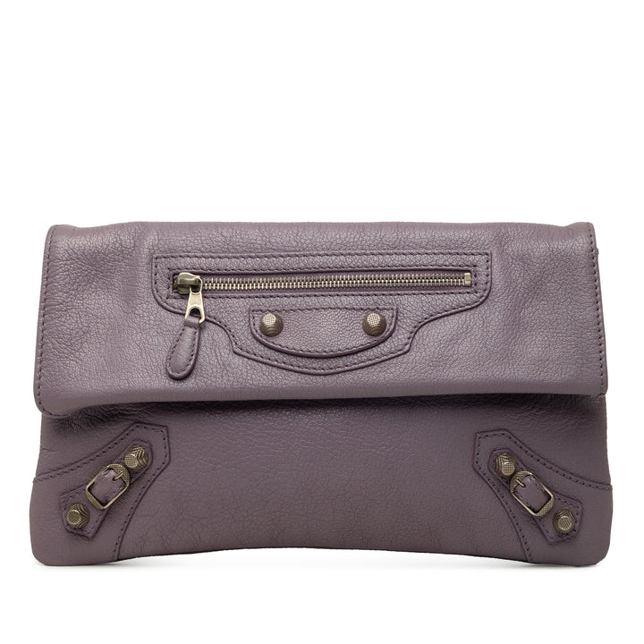 Motocross Giant 12 Enveloppe Pochette Cuir de chèvre Violet