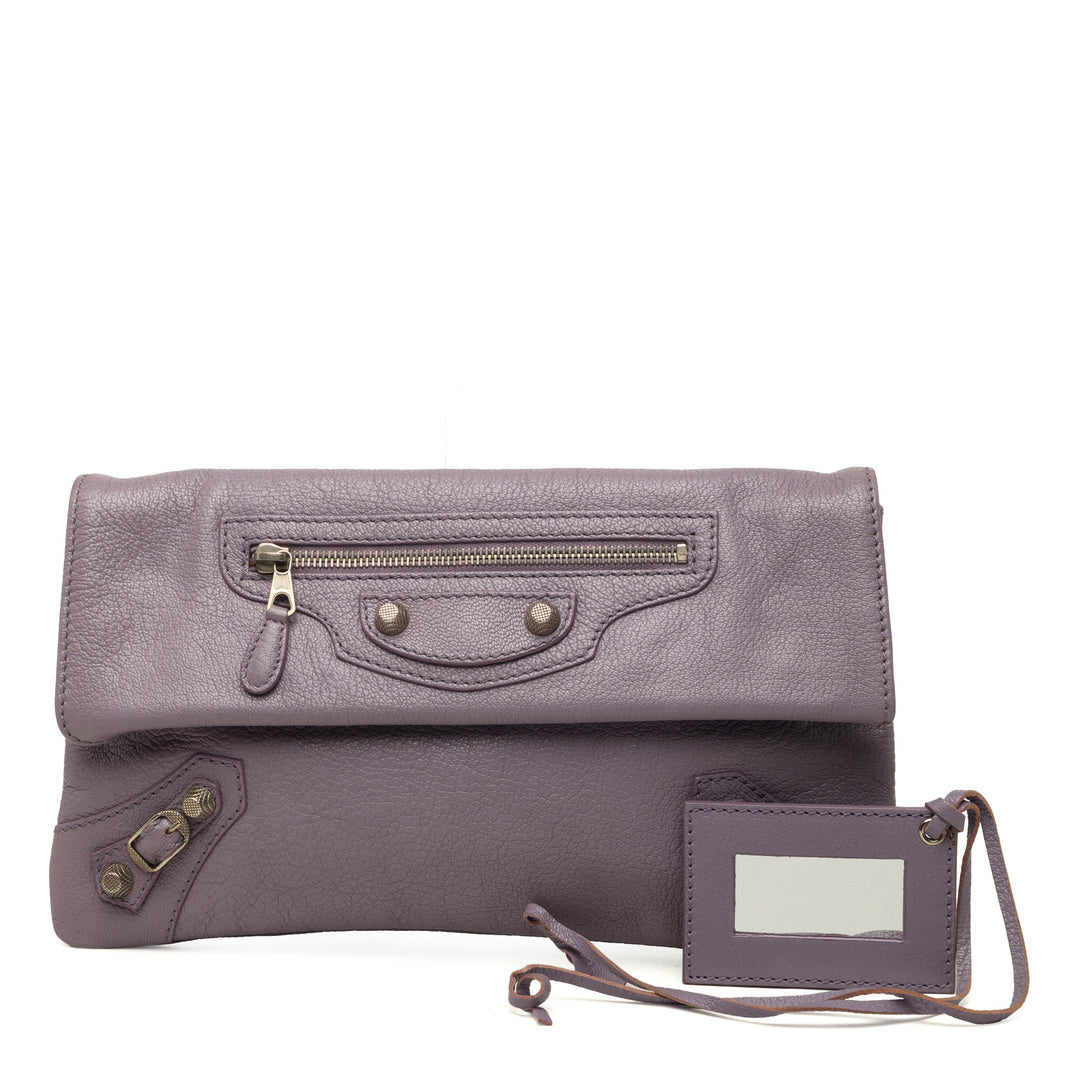 Motocross Giant 12 Enveloppe Pochette Cuir de chèvre Violet