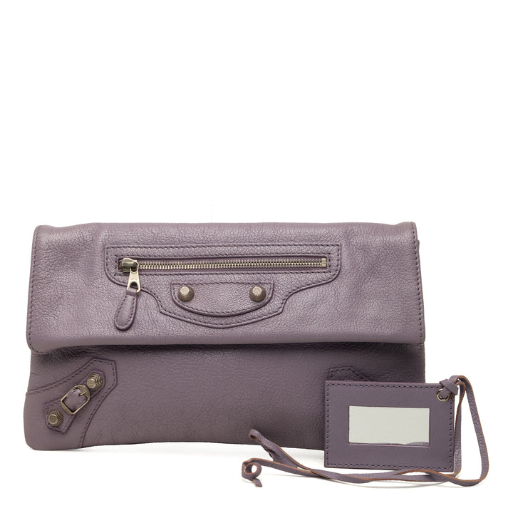 Motocross Giant 12 Enveloppe Pochette Cuir de chèvre Violet