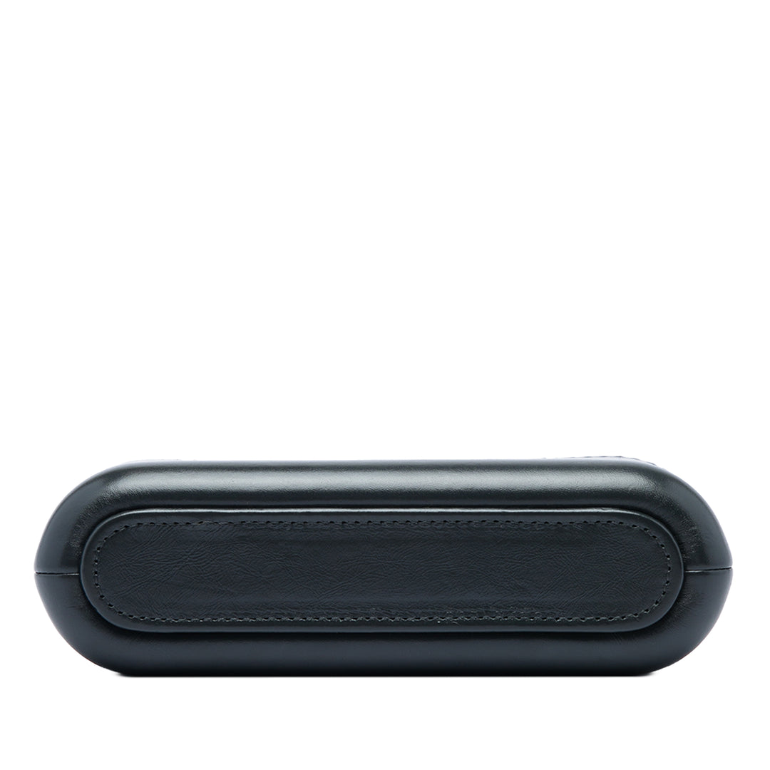 Chanel Tricolore Matelassé vieilli Gabrielle Double Zippé Pochette avec chaîne Cuir de veau Bleu – vue 3 – GABY PARIS