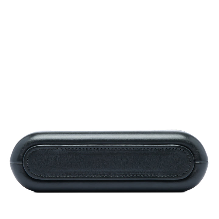Chanel Tricolore Matelassé vieilli Gabrielle Double Zippé Pochette avec chaîne Cuir de veau Bleu – vue 3 – GABY PARIS
