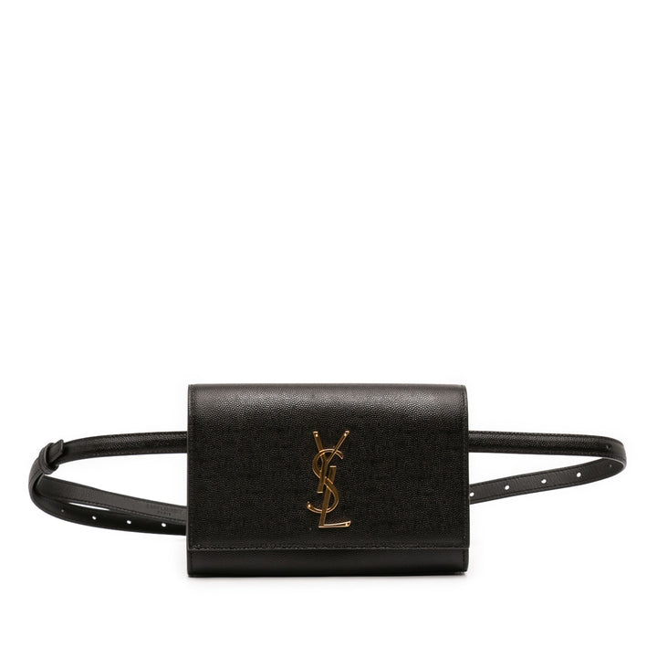 Saint Laurent Grain de Poudre Cuir Kate Sac ceinture