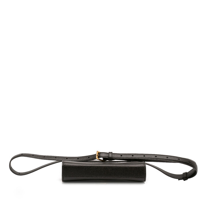 Saint Laurent Grain de Poudre Cuir Kate Sac ceinture