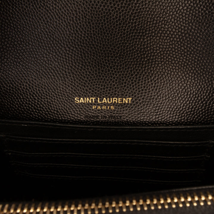 Saint Laurent Grain de Poudre Cuir Kate Sac ceinture