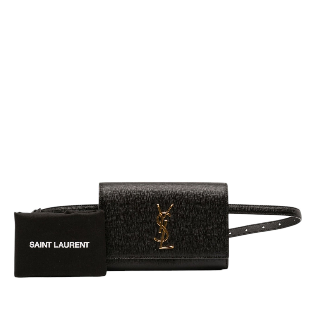 Saint Laurent Grain de Poudre Cuir Kate Sac ceinture