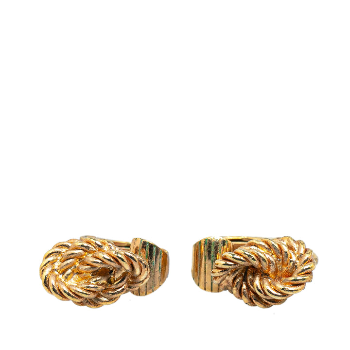 Gold Plated Clip on Earrings Gold - Gaby Paris