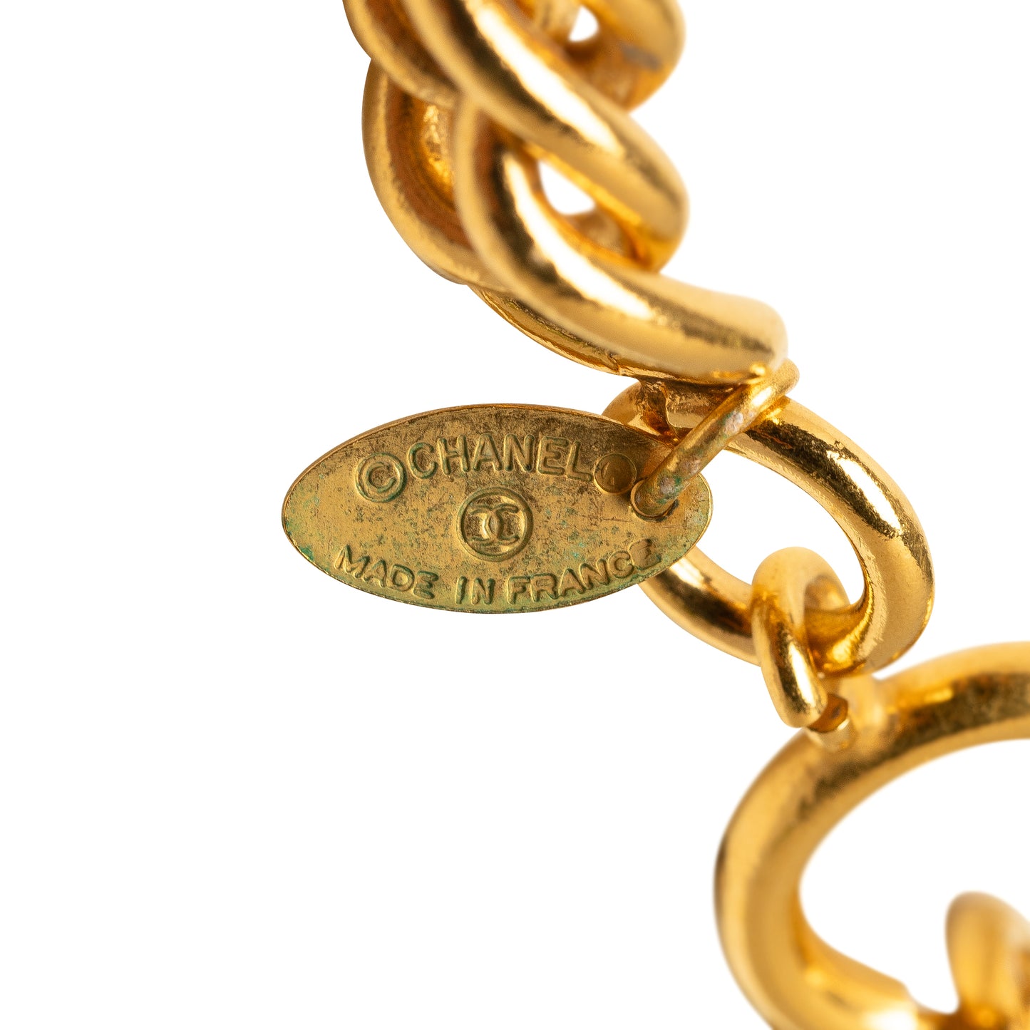 CC Medallion Pendant Necklace Gold - Gaby Paris