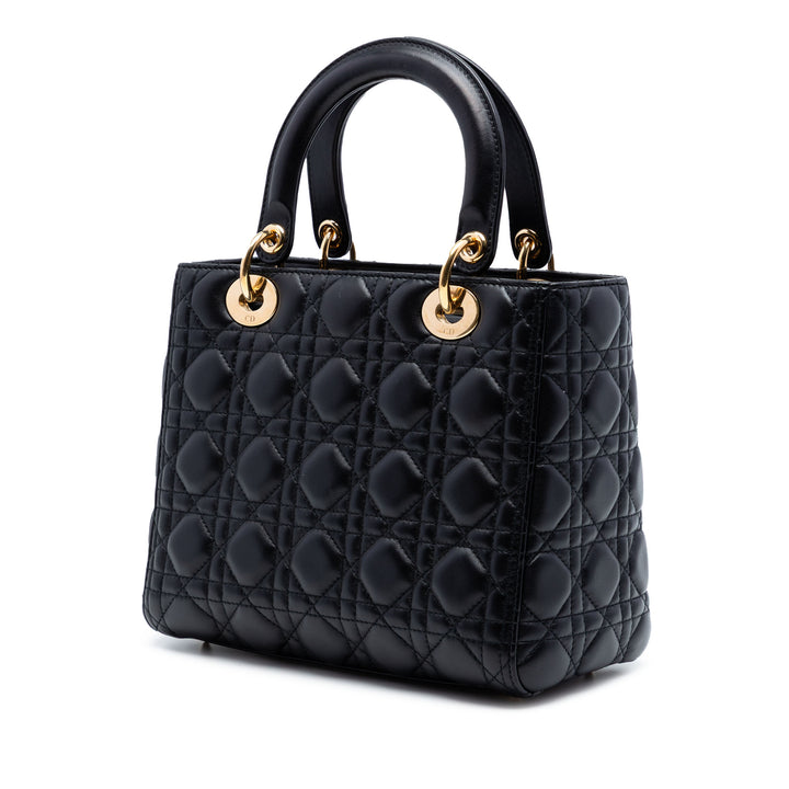 Dior Medium Cuir d’agneau Cannage Lady Dior