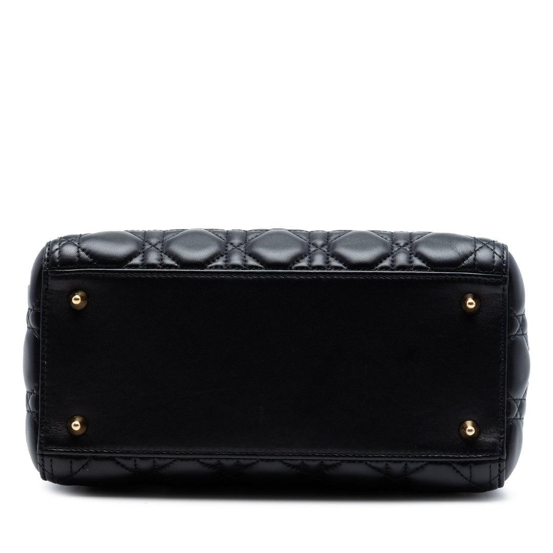 Dior Medium Cuir d’agneau Cannage Lady Dior