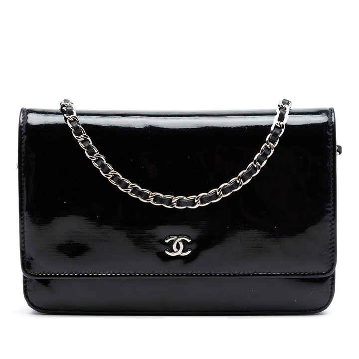 Chanel CC Cuir verni Wallet on Chain