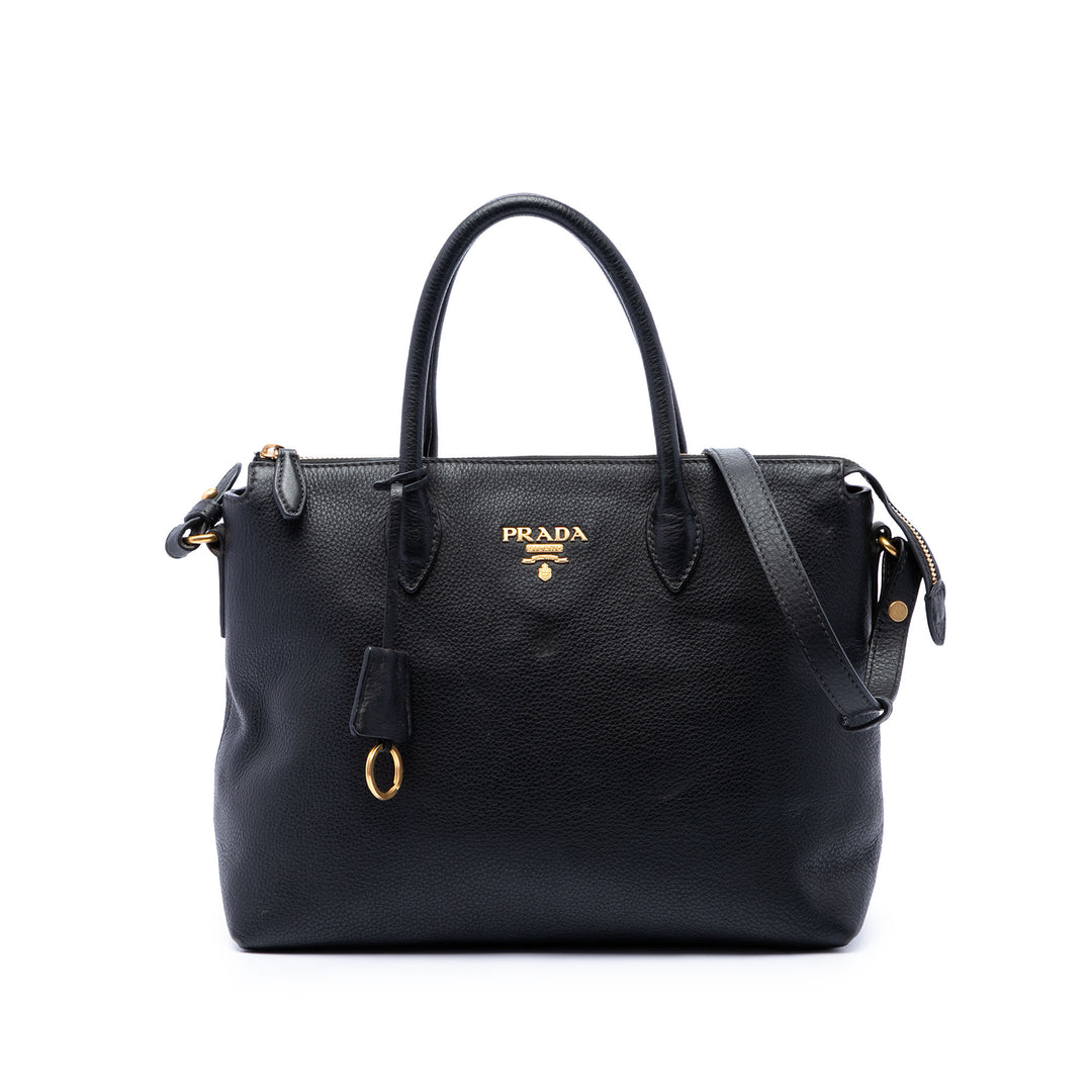 Prada Vitello Daino Zip Top Sac