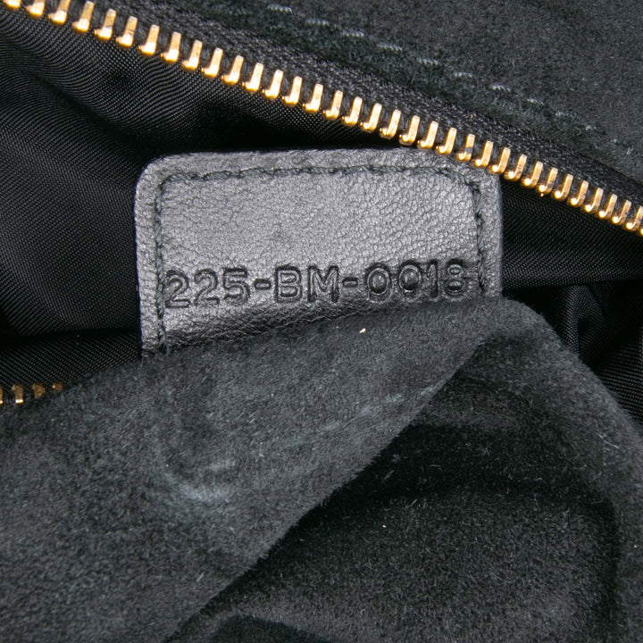 Large Woven Lambskin Lady Dior Soft Shopping Tote Black - Gaby Paris