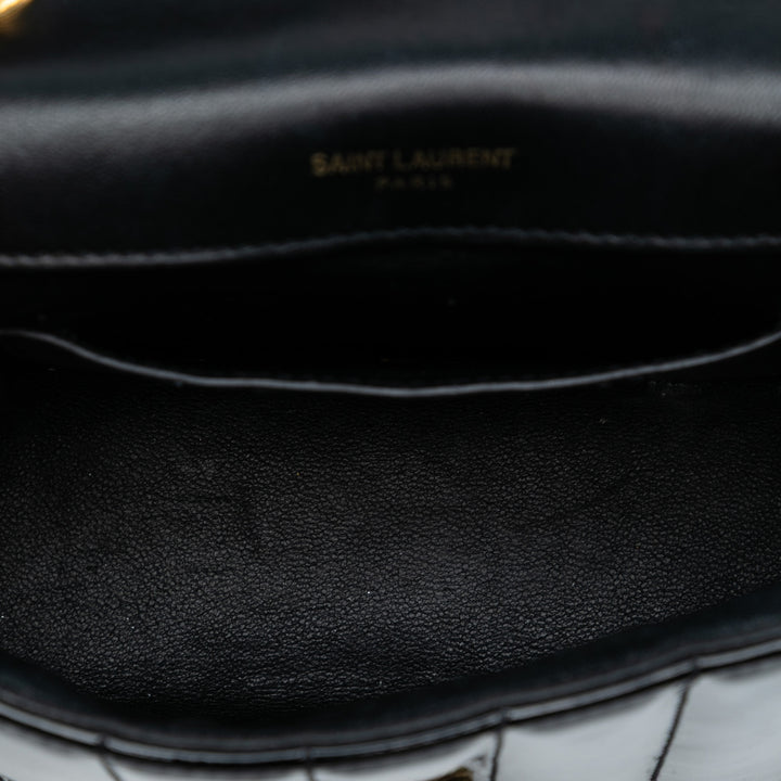 Saint Laurent Small Cuir verni Monogram Vicky Chain Bag