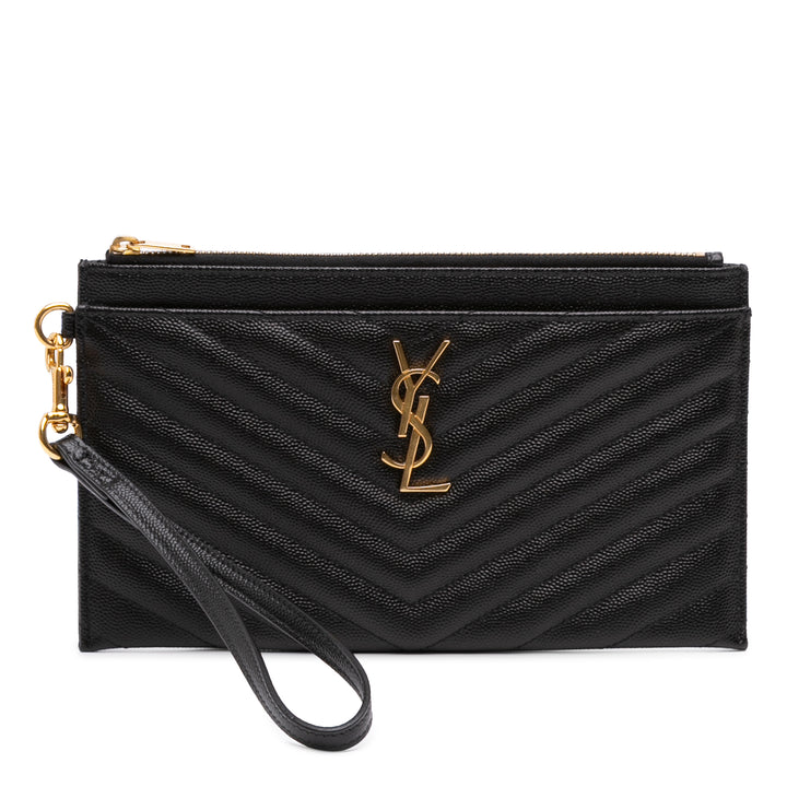 Grain De Poudre Matelasse Cassandre Zippé Pochette Grand Noir