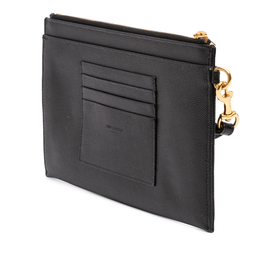 Grain De Poudre Matelasse Cassandre Zippé Pochette Grand Noir