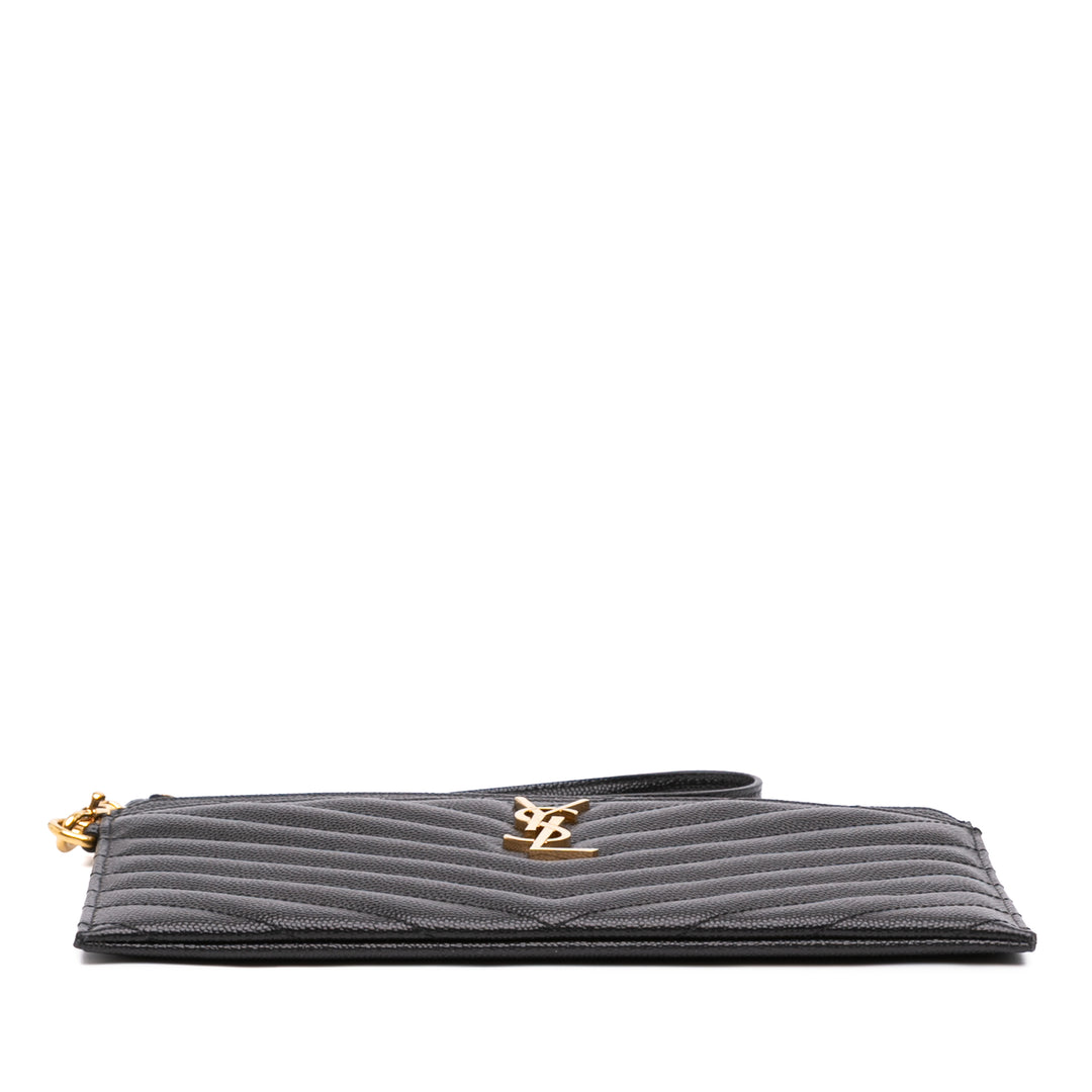 Grain De Poudre Matelasse Cassandre Zippé Pochette Grand Noir