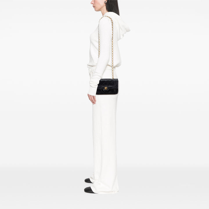 Mini Quilted Lambskin Single Flap Black - Gaby Paris