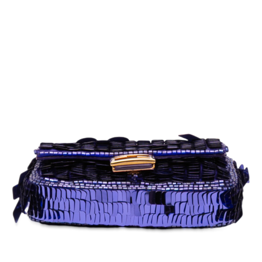 Fendi Nano Sequins Charm Baguette