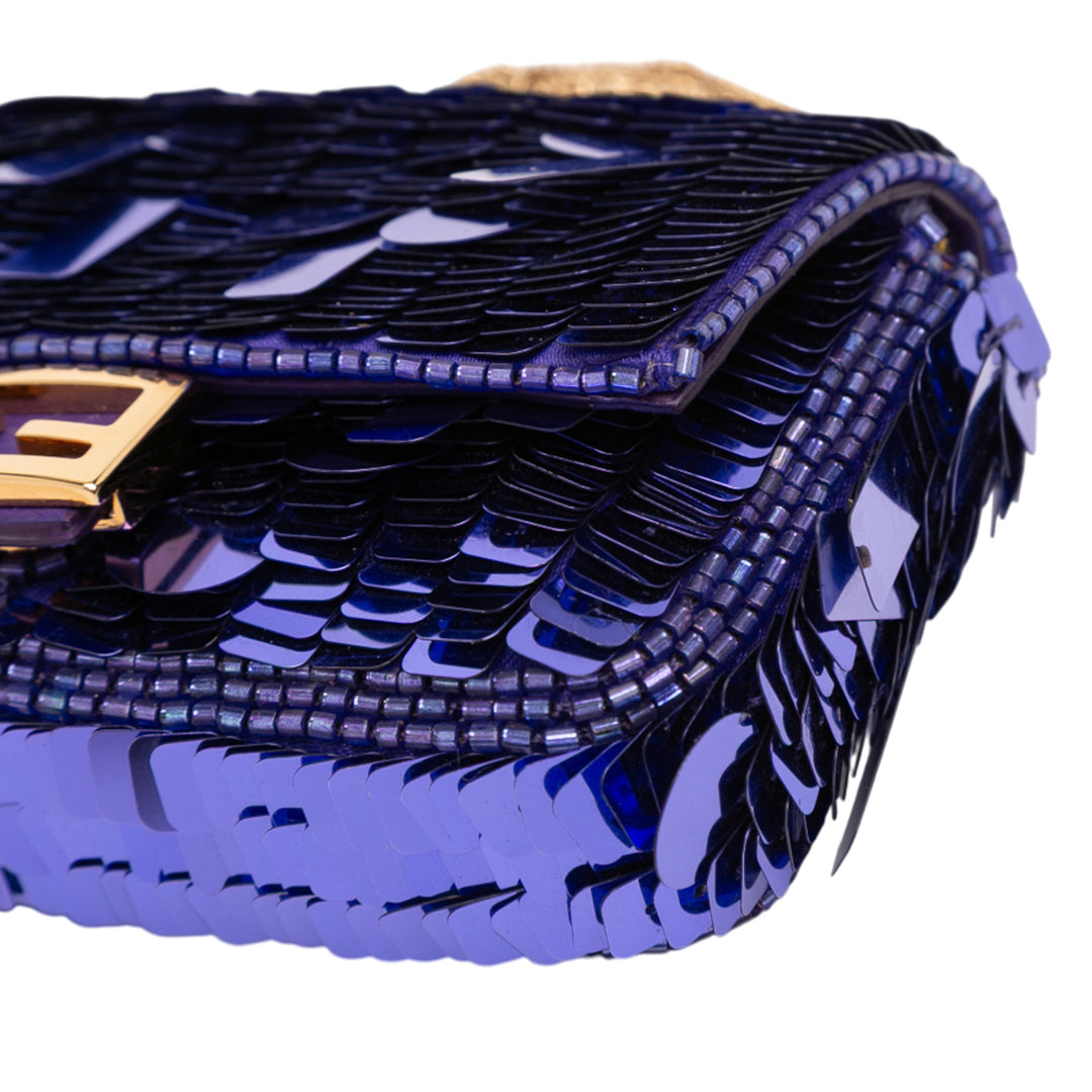 Fendi Nano Sequins Charm Baguette