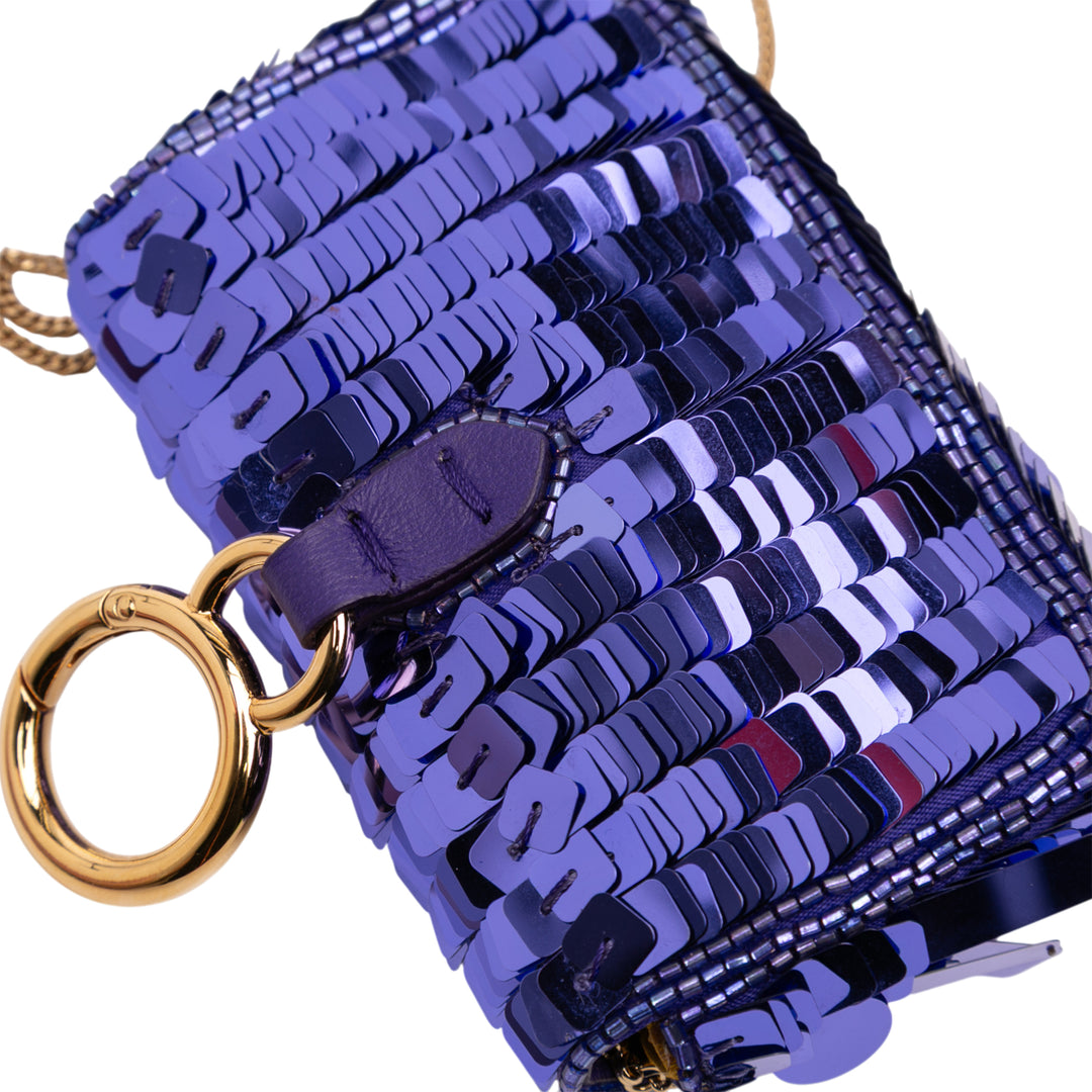 Fendi Nano Sequins Charm Baguette