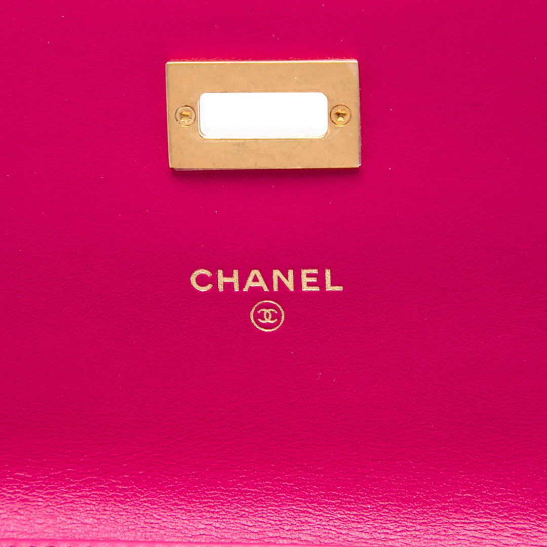 Chanel Sac bandoulière Matelassé vieilli Reissue 2.55 Wallet on Chain Mini Cuir de veau Rose – vue 5 – GABY PARIS