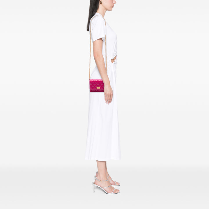 Chanel Sac bandoulière Matelassé vieilli Reissue 2.55 Wallet on Chain Mini Cuir de veau Rose – vue 6 – GABY PARIS