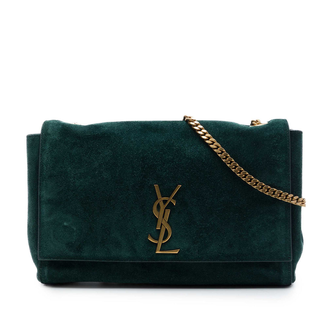 Saint Laurent Medium Smooth Cuir de veau et Daim Reversible Kate Sac porté croisé