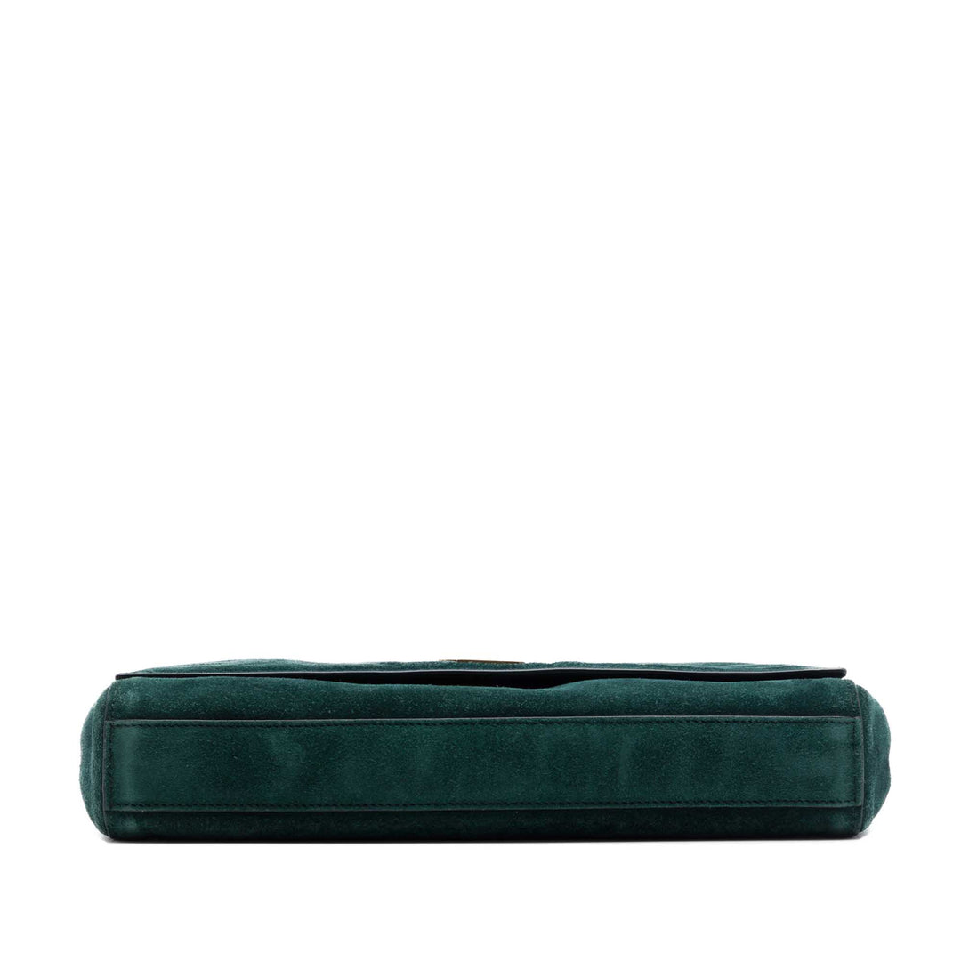 Saint Laurent Medium Smooth Cuir de veau et Daim Reversible Kate Sac porté croisé