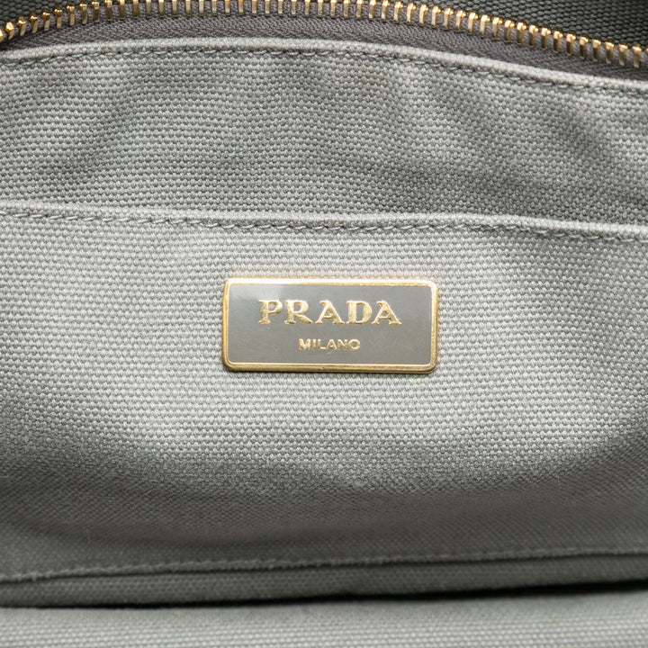 Prada Medium Printed Toile Canapa Sac