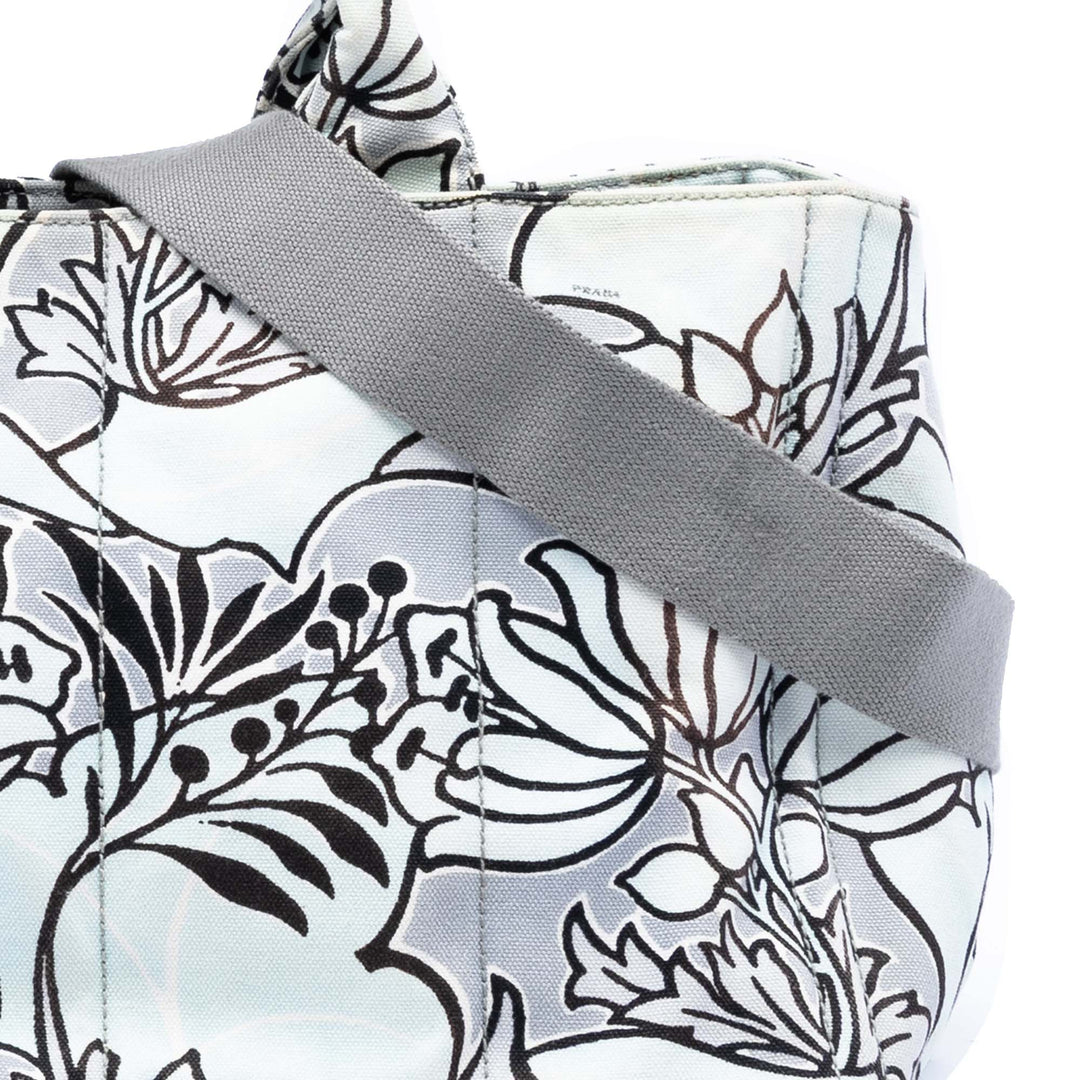 Prada Medium Printed Toile Canapa Sac