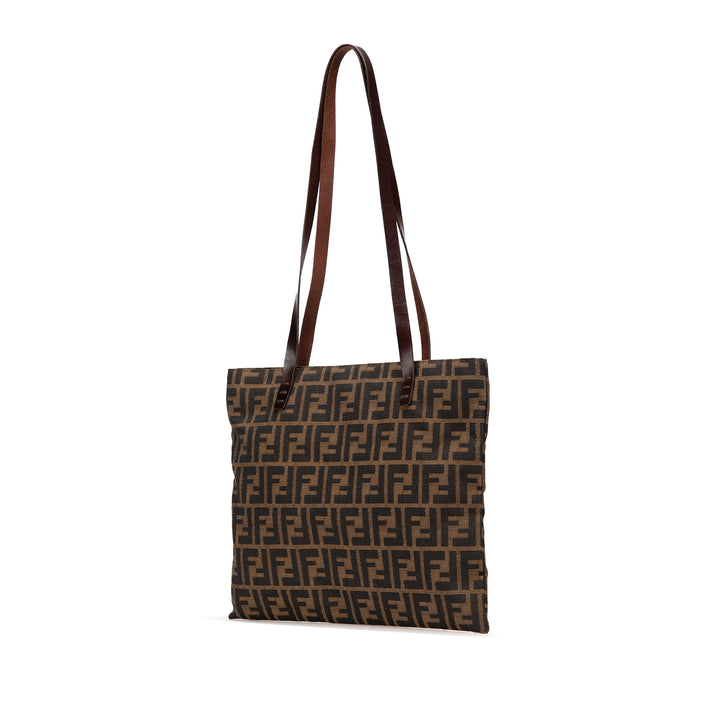 Fendi Cabas Zucca Marron – vue 2 – GABY PARIS
