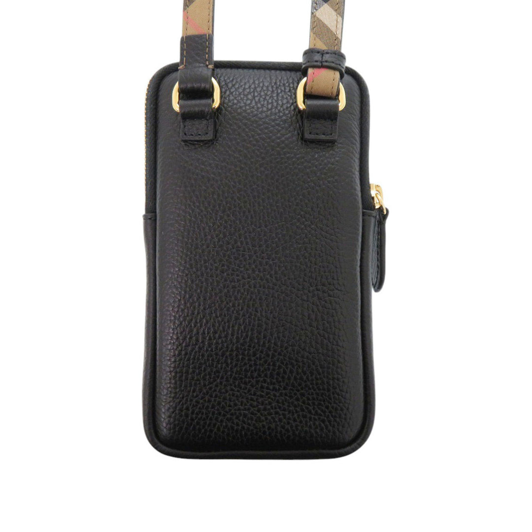 Burberry Cuir Phone Pochette Sac porté croisé