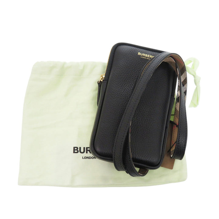 Burberry Cuir Phone Pochette Sac porté croisé
