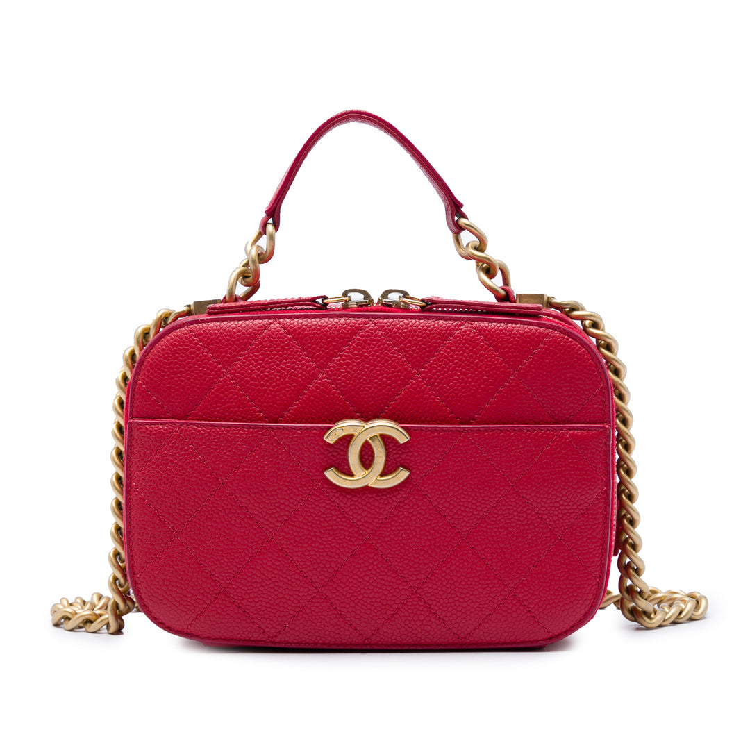 Chanel CC Matelassé sac à caméra Petit Cuir caviar