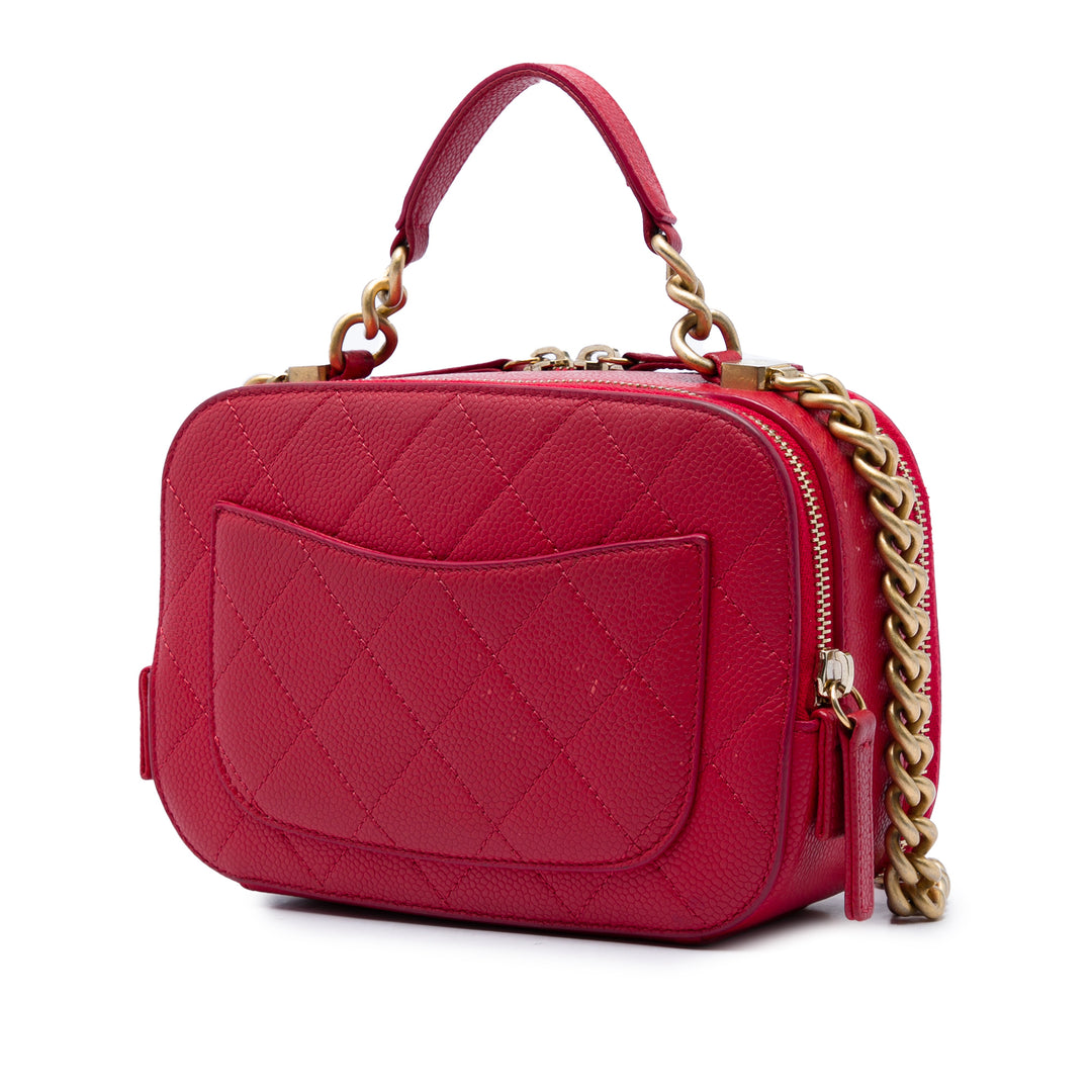 Chanel CC Matelassé sac à caméra Petit Cuir caviar