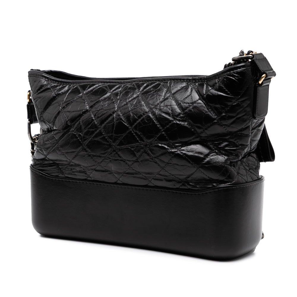 Chanel Medium Aged Cuir de veau Gabrielle Sac porté croisé Noir – GABY PARIS Authentique