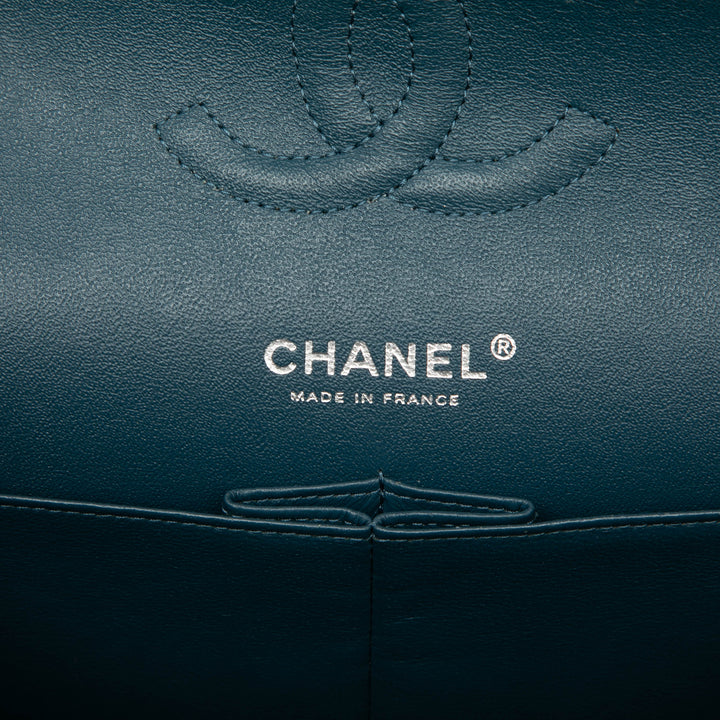 Chanel Medium Classic Caviar Double rabat Bleu