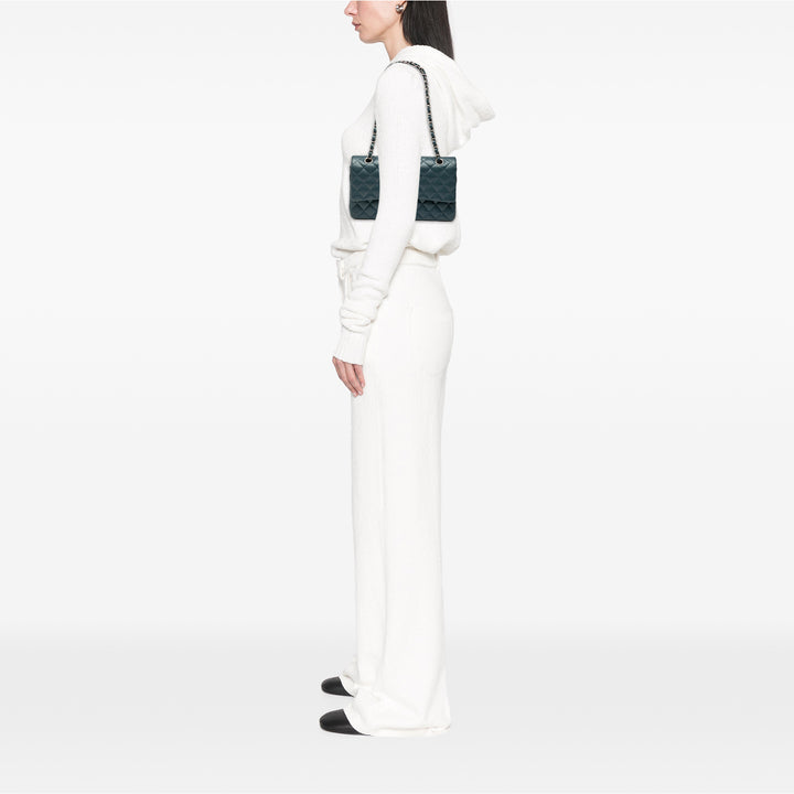 Chanel Medium Classic Caviar Double rabat Bleu