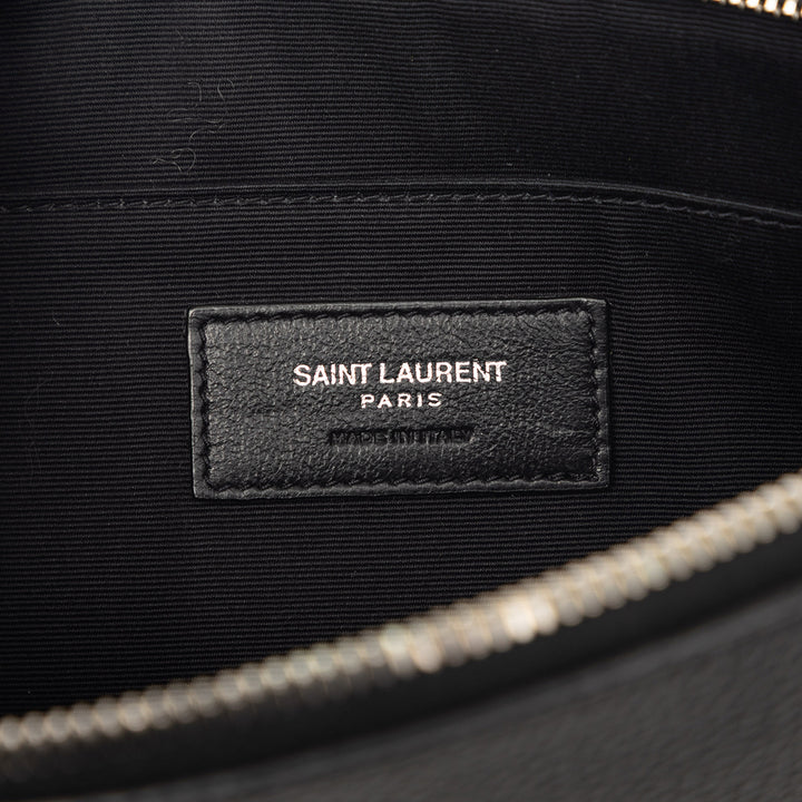 Saint Laurent Cuir de veau grainé Monogram Pochette