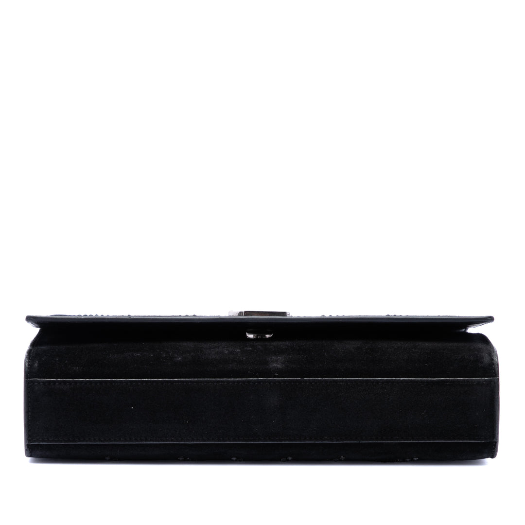 Saint Laurent Daim Cristal Monogram Kate Sac porté croisé